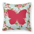 thumbnail image 1 of Carolines Treasures Butterfly Roses Polyester Fabric Square Decorative Outdoor Pillow, 1 of 2