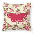 thumbnail image 1 of Butterfly Shabby Chic Yellow Roses Fabric Decorative Pillow, 1 of 2