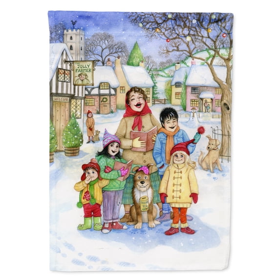 Christmas Carol Singers Garden Flag