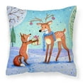 thumbnail image 1 of Carolines Treasures CDCO0416PW1414 Christmas Present from the Fox Canvas Decorative Pillow  14Hx14W multicolor, 1 of 4