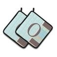 thumbnail image 1 of Carolines Treasures CJ1003-OPTHD Letter O Initial Monogram - Blue Stripes Pair of Pot Holders, 7.5HX7.5W, multicolor, 1 of 2