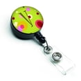 thumbnail image 1 of Carolines Treasures CJ1010-VBR Letter V Monogram Lime Green Retractable Badge Reel, 1 of 2