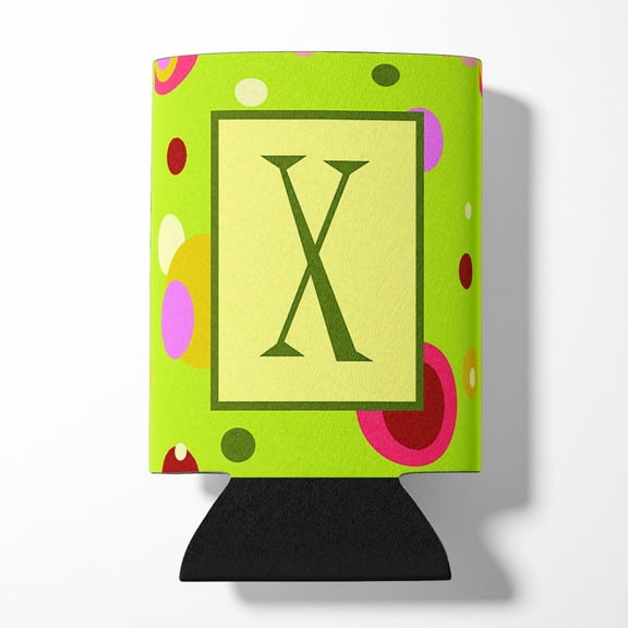 Carolines Treasures CJ1010-XCC Letter X Initial Monogram - Green Can or Bottle Hugger