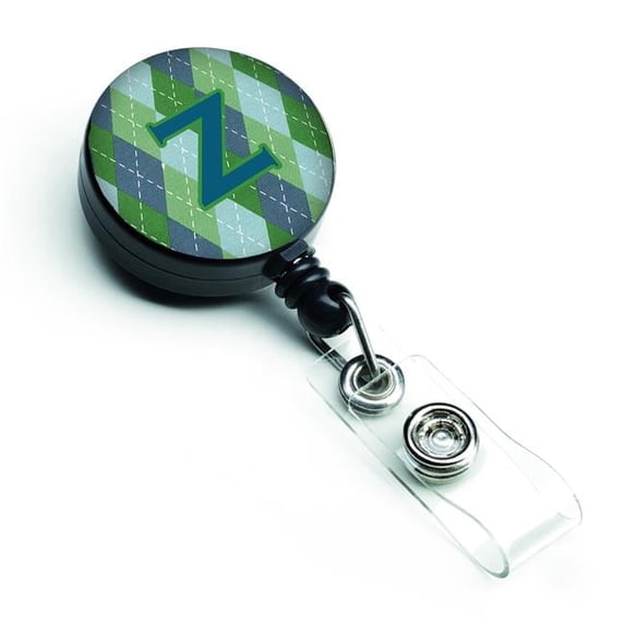 Carolines Treasures CJ1020-ZBR Initial Z Monogram Blue Argoyle Retractable Badge Reel