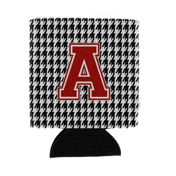 Carolines Treasures CJ1021-ACC Letter A Monogram - Houndstooth Can or Bottle Beverage Insulator Hugger CJ1021 Can Hugger