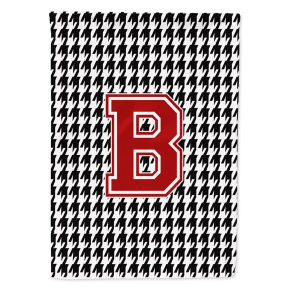 Carolines Treasures CJ1021-B-GF Houndstooth Black Initial B Monogram Initial Flag Garden Size CJ1021 Small multicolor