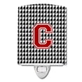 thumbnail image 1 of Carolines Treasures CJ1021-CCNL Letter C Monogram - Houndstooth Black Ceramic Night Light, 6x4x3", multicolor, 1 of 1