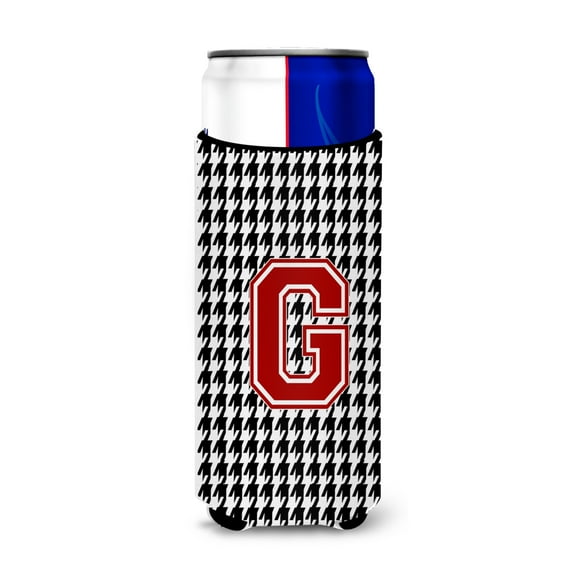 Carolines Treasures CJ1021-GMUK Monogram - Houndstooth Letter G Ultra Beverage Insulators for slim cans Slim Can