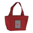 thumbnail image 1 of Carolines Treasures CJ1021-P-RD-8808 Letter P Monogram - Houndstooth Black Lunch Bag  multicolor, 1 of 1
