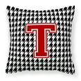 thumbnail image 1 of Carolines Treasures CJ1021-TPW1414 Monogram - Initial T Houndstooth Decorative   Canvas Fabric Pillow CJ1021 14Hx14W, 1 of 4