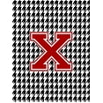 thumbnail image 1 of Carolines Treasures CJ1021-X-GF 11 x 15 in. Houndstooth Black X Monogram Initial Garden Size Flag, 1 of 2