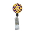 thumbnail image 1 of Carolines Treasures CJ1022-F-BR Tiger Stripe - Purple Gold Initial F Monogram Initial Retractable Badge Reel or ID Holder with Clip, 1 of 2