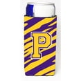 thumbnail image 1 of Carolines Treasures CJ1022-PMUK Tiger Stripe - Purple Gold Monogram Letter P Michelob Ultra s For Slim Cans, 1 of 3