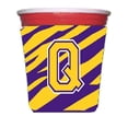 thumbnail image 1 of Carolines Treasures CJ1022-Q-RSC Tiger Stripe - Purple Gold Letter Q Monogram Initial Red Solo Cup  Hugger, 1 of 1