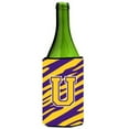 thumbnail image 1 of Carolines Treasures CJ1022-ULITERK Tiger Stripe - Purple Gold Monogram Initial U Wine Bottle  Hugger, 1 of 1