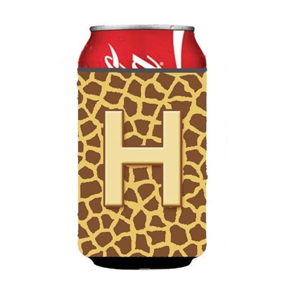 Carolines Treasures CJ1025-HCC Letter H Initial Monogram - Giraffe Can Or Bottle Hugger