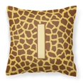 thumbnail image 1 of Carolines Treasures CJ1025-IPW1414 Letter I Initial Monogram - Giraffe Fabric Decorative Pillow, 14Hx14W, multicolor, 1 of 4