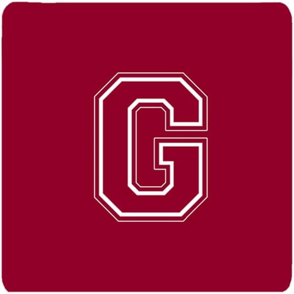 Carolines Treasures CJ1032-GFC Set of 4 Monogram - Maroon and White Foam Coasters Initial Letter G