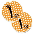Carolines Treasures CJ1033LCARC Monogram Initial L Orange Polkadots