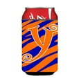 thumbnail image 1 of Carolines Treasures CJ1036-YCC Letter Y Initial Monogram - Tiger Stripe Blue And Orange Can Or Bottle  Hugger, 1 of 5