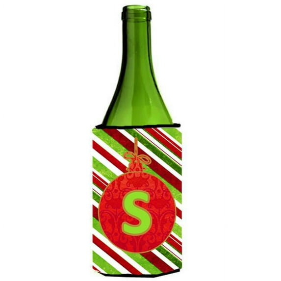 Carolines Treasures CJ1039-SLITERK Christmas Ornament Holiday Initial Letter S Wine Bottle Hugger