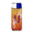 thumbnail image 1 of Carolines Treasures CJ1040-UMUK Halloween Ghosts Monogram Initial  Letter U Ultra Beverage Insulators for slim cans, 1 of 3