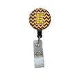 thumbnail image 1 of Carolines Treasures CJ1041-EBR Letter E Chevron Purple & Gold Retractable Badge Reel, 5 x 1 x 2 in., 1 of 2