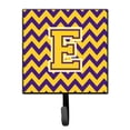thumbnail image 1 of Carolines Treasures CJ1041-ESH4 Letter E Chevron Purple and Gold Leash or Key Holder Single Hook multicolor, 1 of 1