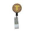 thumbnail image 1 of Carolines Treasures CJ1041-TBR Letter T Chevron Purple & Gold Retractable Badge Reel, 5 x 1 x 2 in., 1 of 2