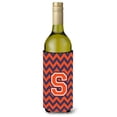 thumbnail image 1 of Carolines Treasures CJ1042-SLITERK Letter S Chevron Orange Blue Wine Bottle Beverage Insulator Hugger  Wine Bottle, 1 of 1