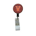 thumbnail image 1 of Carolines Treasures CJ1042-VBR Letter V Chevron Orange & Blue Retractable Badge Reel, 5 x 1 x 2 in., 1 of 2