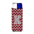 thumbnail image 1 of Carolines Treasures CJ1043-KMUK Letter K Chevron Crimson and Grey   Ultra Beverage Insulators for slim cans  Slim Can, 1 of 2