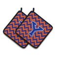 thumbnail image 1 of Carolines Treasures CJ1044-YPTHD Letter Y Chevron Orange and Blue Pair of Pot Holders, 7.5HX7.5W, multicolor, 1 of 2