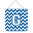thumbnail image 1 of Carolines Treasures CJ1045-GDS66 Letter G Chevron Blue and White Wall or Door Hanging Prints 6HX6W multicolor, 1 of 1