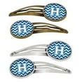 thumbnail image 1 of Carolines Treasures CJ1045-HHCS4 Letter H Chevron Blue & White Barrettes Hair Clips, 1 of 1