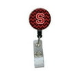 thumbnail image 1 of Carolines Treasures CJ1047-SBR Letter S Chevron Black & Red Retractable Badge Reel, 1 of 2