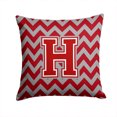thumbnail image 1 of Carolines Treasures CJ1049-HPW1414 Letter H Chevron Maroon & White Fabric Decorative Pillow, 14 x 3 x 14 in., 1 of 8