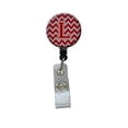 thumbnail image 1 of Carolines Treasures CJ1049-LBR Letter L Chevron Maroon & White Retractable Badge Reel, 5 x 1 x 2 in., 1 of 2