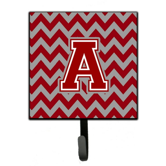 Carolines Treasures CJ1049-SH4-Parent Letter Chevron Maroon and White Leash or Key Holder CJ1049  multicolor