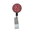 thumbnail image 1 of Carolines Treasures CJ1049-ZBR Letter Z Chevron Maroon & White Retractable Badge Reel, 5 x 1 x 2 in., 1 of 2