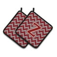 thumbnail image 1 of Carolines Treasures CJ1049-ZPTHD Letter Z Chevron Maroon & White Pair of Pot Holders, 7.5 x 3 x 7.5 in., 1 of 7