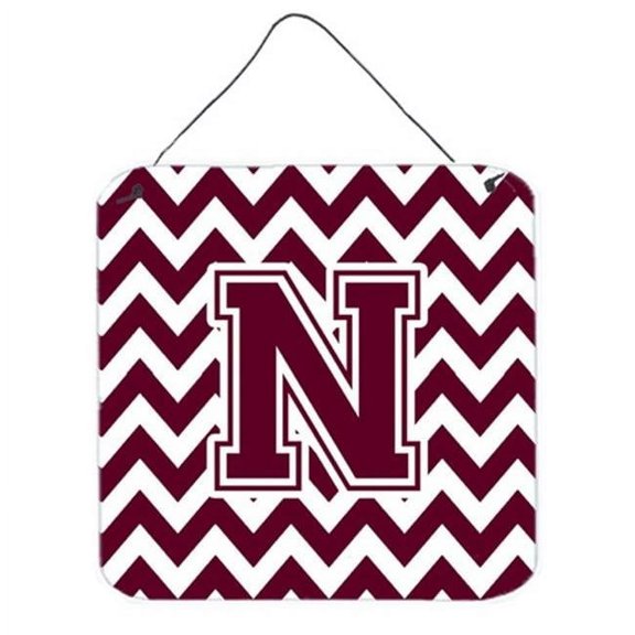 Carolines Treasures CJ1051-DS-Parent Letter Chevron Maroon and White  Wall or Door Hanging Prints CJ1051  multicolor