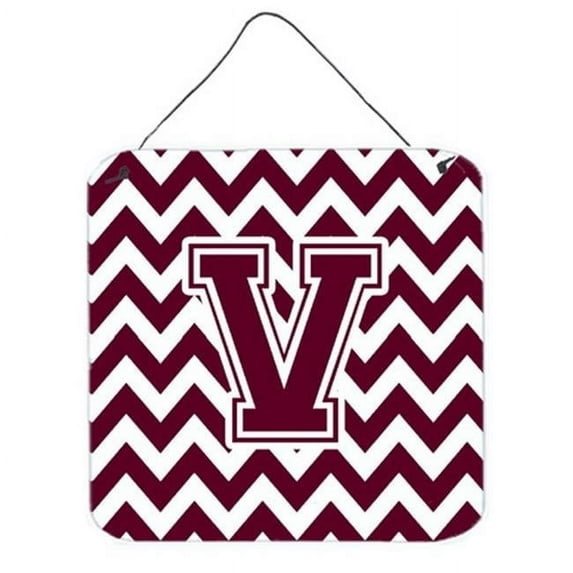 Carolines Treasures CJ1051-DS-Parent Letter Chevron Maroon and White Wall or Door Hanging Prints CJ1051 multicolor