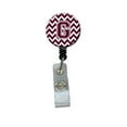 thumbnail image 1 of Carolines Treasures CJ1051-GBR Letter G Chevron Maroon & White Retractable Badge Reel, 5 x 1 x 2 in., 1 of 2