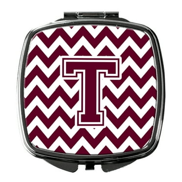 Carolines Treasures CJ1051-SCM-Parent Letter Chevron Maroon and White  Compact Mirror CJ1051  multicolor