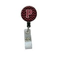 thumbnail image 1 of Carolines Treasures CJ1052-PBR Letter P Chevron Garnet & Black Retractable Badge Reel, 1 of 2