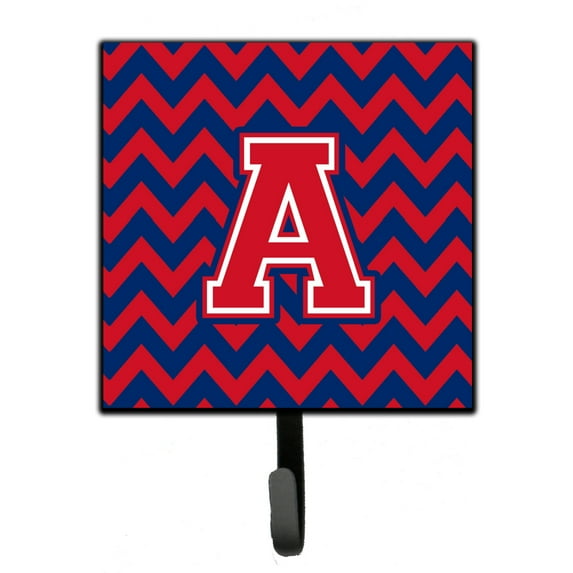 Carolines Treasures CJ1054-SH4-Parent Letter Chevron Yale Blue and Crimson Leash or Key Holder CJ1054  multicolor