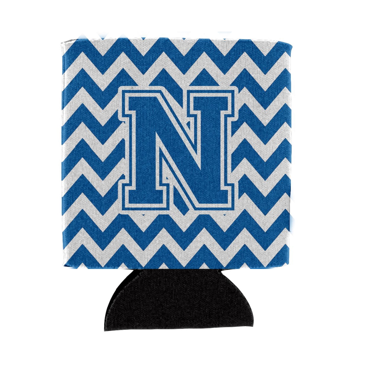 Carolines Treasures CJ1056-NCC Letter N Chevron Blue and White Can or Bottle Hugger  Can Hugger multicolor