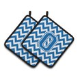 thumbnail image 1 of Carolines Treasures CJ1056-OPTHD Letter O Chevron Blue and White Pair of Pot Holders, 7.5HX7.5W, multicolor, 1 of 2