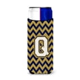 thumbnail image 1 of Carolines Treasures CJ1057-QMUK Letter Q Chevron Navy Blue and Gold Ultra Beverage Insulators for slim cans  Slim Can, 1 of 2